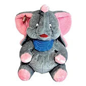 Slon Miro manji 55cm sivo-roze