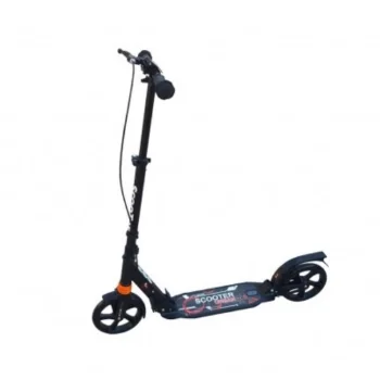Trotinet za odrasle sa ručnom kočnicom 658 Maxi crni sklapajući 